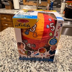 NWT NEW NIP Melissa & Doug K's Kids 2-in-1 Talking Ball - Red, Orange, Blue